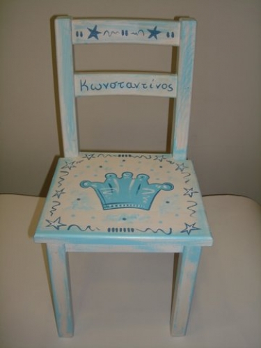 Hand-painted Children's Chairs Crown