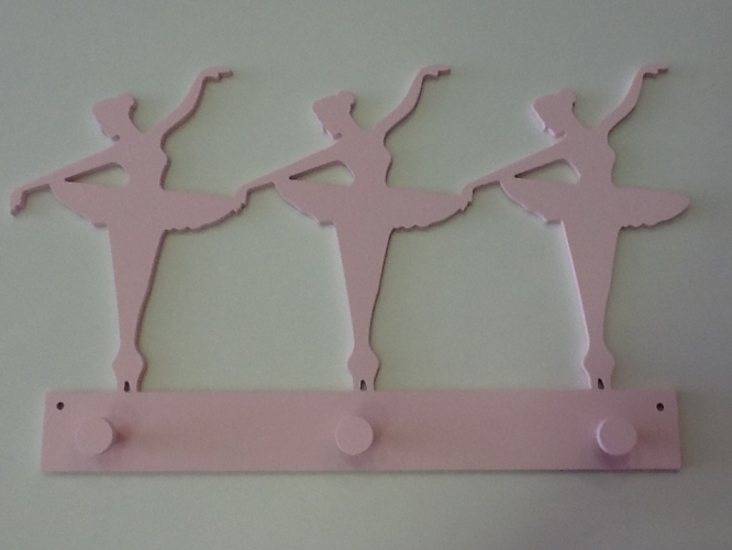 Hand-painted wooden hanger “ballerinas”.
