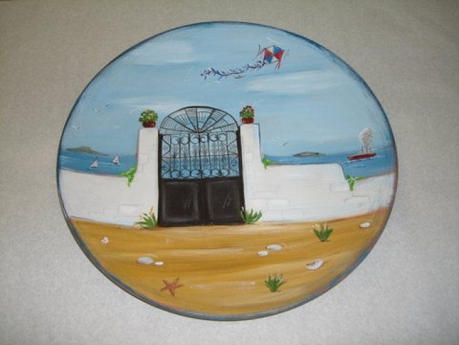 Handmade ceramic plate.
