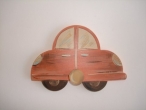 Hand-painted wooden hanger “car”.