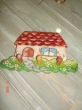 Hand-painted wooden hanger “house”.