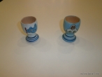 Hand-painted wooden egg cup.