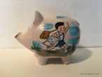 Hand-painted ceramic Piggy Money Box