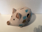 Hand-painted ceramic Piggy Money Box