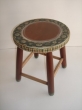Hand-painted wooden stool.