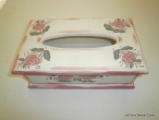 Hand-painted Wooden Tissue Case.