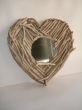 Hand made Sea Wood & Cedar Wood Mirror Heart.