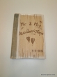 Wedding wish book hand-made from natural wood, leather sided stripe.