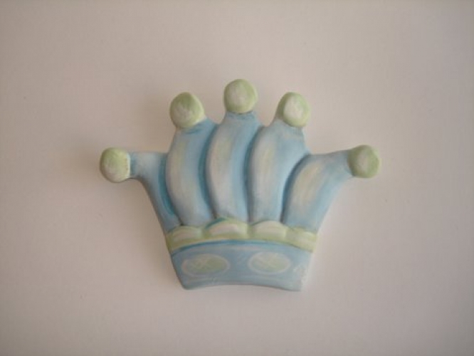 Hand-painted Ceramic Crown for Christening favors.
