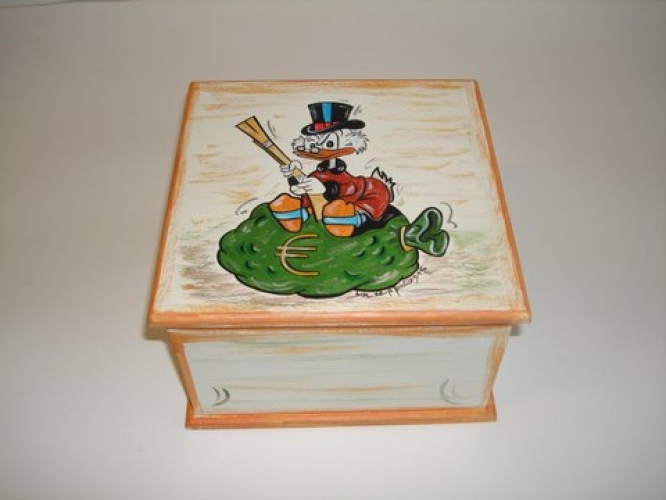 Hand-painted Wooden jewelry box.