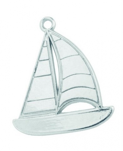 Metal Sailing boat for Christening Favors.