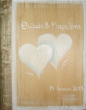 Xειροποίητο Βιβλίο Ευχών Γάμου από φυσικό ξύλο, δερματόδετο.