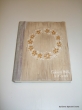 Xειροποίητο Βιβλίο Ευχών Γάμου από φυσικό ξύλο, δερματόδετο.