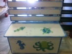 Hand-painted Wooden Bench Boxes