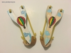 Hand-painted Wooden Slings for Christening Favors