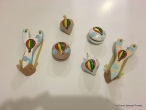 Hand-painted Wooden Slings for Christening Favors