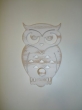 Hand-painted wooden hanger “owl”.