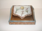 Hand-painted Wooden Napkin Case.