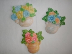Hand-painted ceramic flower pot.
